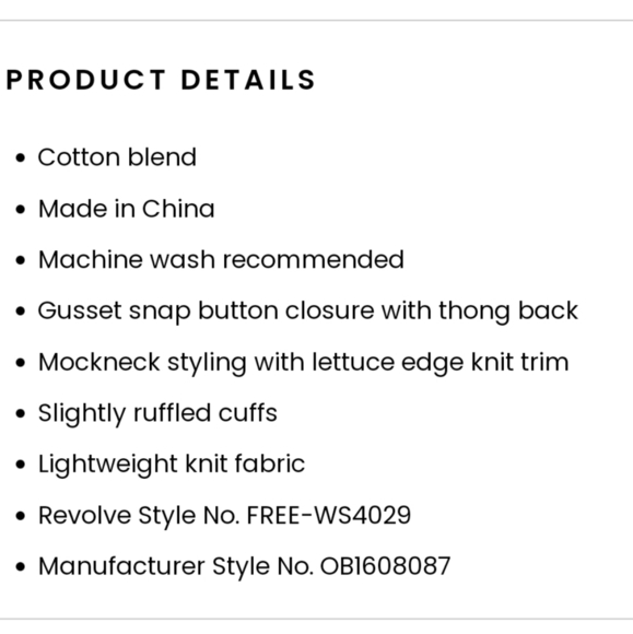 NWT Free People Revolve Winter Warmer Solid Bodysuit in Tropical Nut Small - Picture 9 of 9